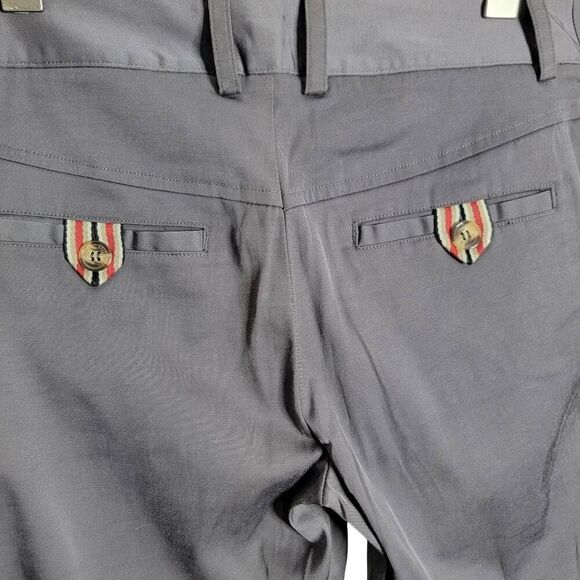 Burberry Women's Pants Size 4 Gray Cotton Trousers Designer Luxury Office - Picture 5 of 8